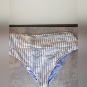 Pranab Auerila Striped Morning Glory Bikini Bottoms